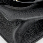 Hermes Halzan 25 Clemence Black GHW
