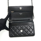 CHANEL CLASSIC WALLET ON CHAIN CAVIAR BLACK SHW