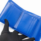 Chanel Small Classic Flap Wallet Lambskin Dark Blue SHW