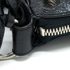 BALENCIAGA LE CAGOLE XS SHOULDER BAG ARENA LAMBSKIN BLACK SHW