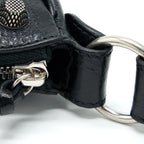 BALENCIAGA LE CAGOLE XS SHOULDER BAG ARENA LAMBSKIN BLACK SHW