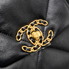 CHANEL 24C HOBO SHOULDER BAG LAMBSKIN BLACK MULTICOLOUR HARDWARE (MICROCHIP)