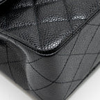 CHANEL SMALL CLASSIC DOUBLE FLAP BAG CAVIAR BLACK SHW