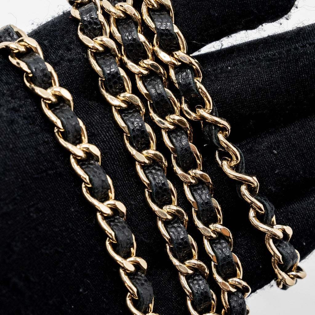 CHANEL LONG VANITY CASE CAVIAR BLACK LGHW
