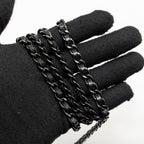 CHANEL BOY WALLET ON CHAIN CALFSKIN BLACK WITH BLACK HARDWARE