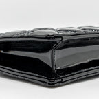 DIOR CARO POUCH WITH CHAIN PATENT CALFSKIN BLACK GHW
