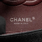 CHANEL MEDIUM CLASSIC DOUBLE FLAP BAG CAVIAR BLACK SHW