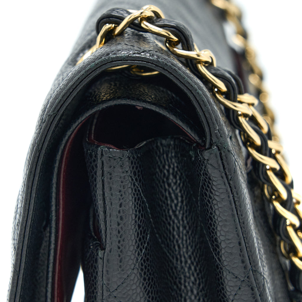 CHANEL MAXI CLASSIC DOUBLE FLAP BAG CAVIAR BLACK GHW