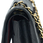 CHANEL MAXI CLASSIC DOUBLE FLAP BAG CAVIAR BLACK GHW