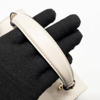 Gucci top handle mini Sylvie bag calfskin white GHW
