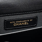 Chanel Crystal CC Card Holder Velvet Black LGHW