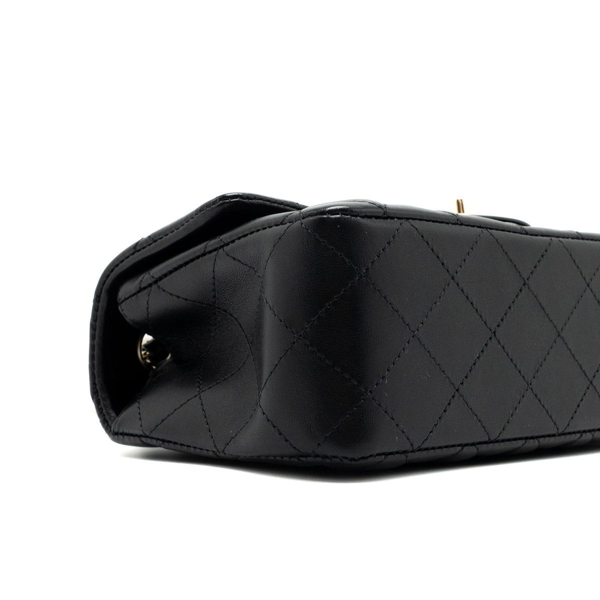 CHANEL MINI RECTANGULAR FLAP BAG LAMBSKIN BLACK LGHW (MICROCHIP)
