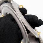 DIOR SMALL SUPPLE LADY DIOR STUDDED CALFSKIN GREY GHW