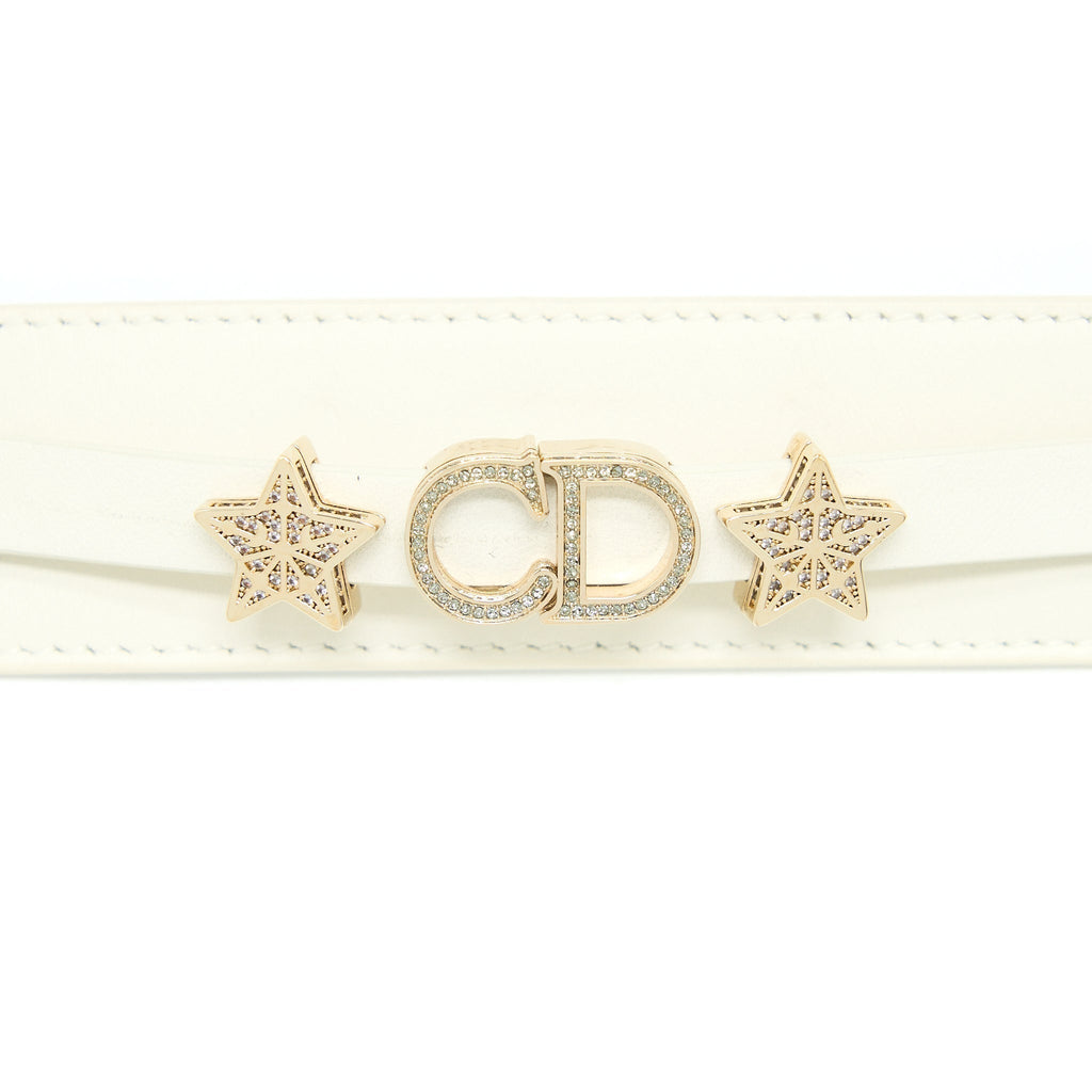 DIOR SMALL LADY DIOR LAMBSKIN WHITE LGHW