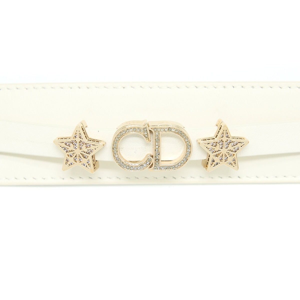 DIOR SMALL LADY DIOR LAMBSKIN WHITE LGHW