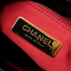 CHANEL 24C HOBO SHOULDER BAG LAMBSKIN BLACK MULTICOLOUR HARDWARE (MICROCHIP)