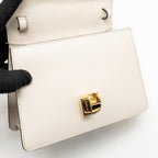 Gucci top handle mini Sylvie bag calfskin white GHW