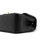 CHANEL MINI RECTANGULAR FLAP BAG LAMBSKIN BLACK LGHW (MICROCHIP)