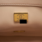 CHANEL 22C PEARL CRUSH MINI SQUARE FLAP BAG LAMBSKIN LIGHT PINK GHW (MICROCHIP)