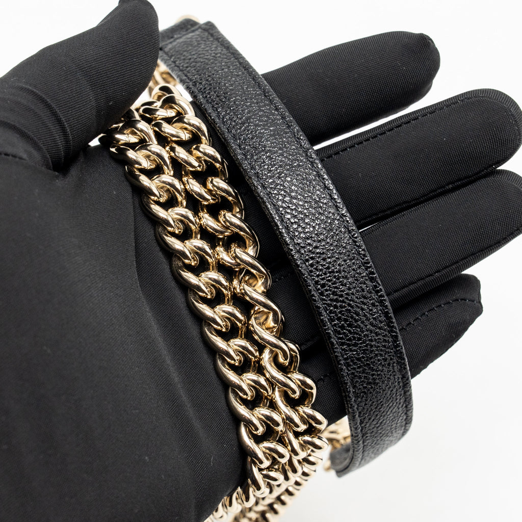 Chanel 22S Boy Clutch with Chain Caviar Black LGHW