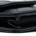 CHANEL CLASSIC WALLET ON CHAIN LAMBSKIN BLACK SHW (MICROCHIP)