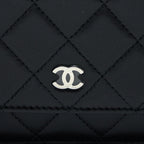 CHANEL CLASSIC WALLET ON CHAIN LAMBSKIN BLACK SHW (MICROCHIP)