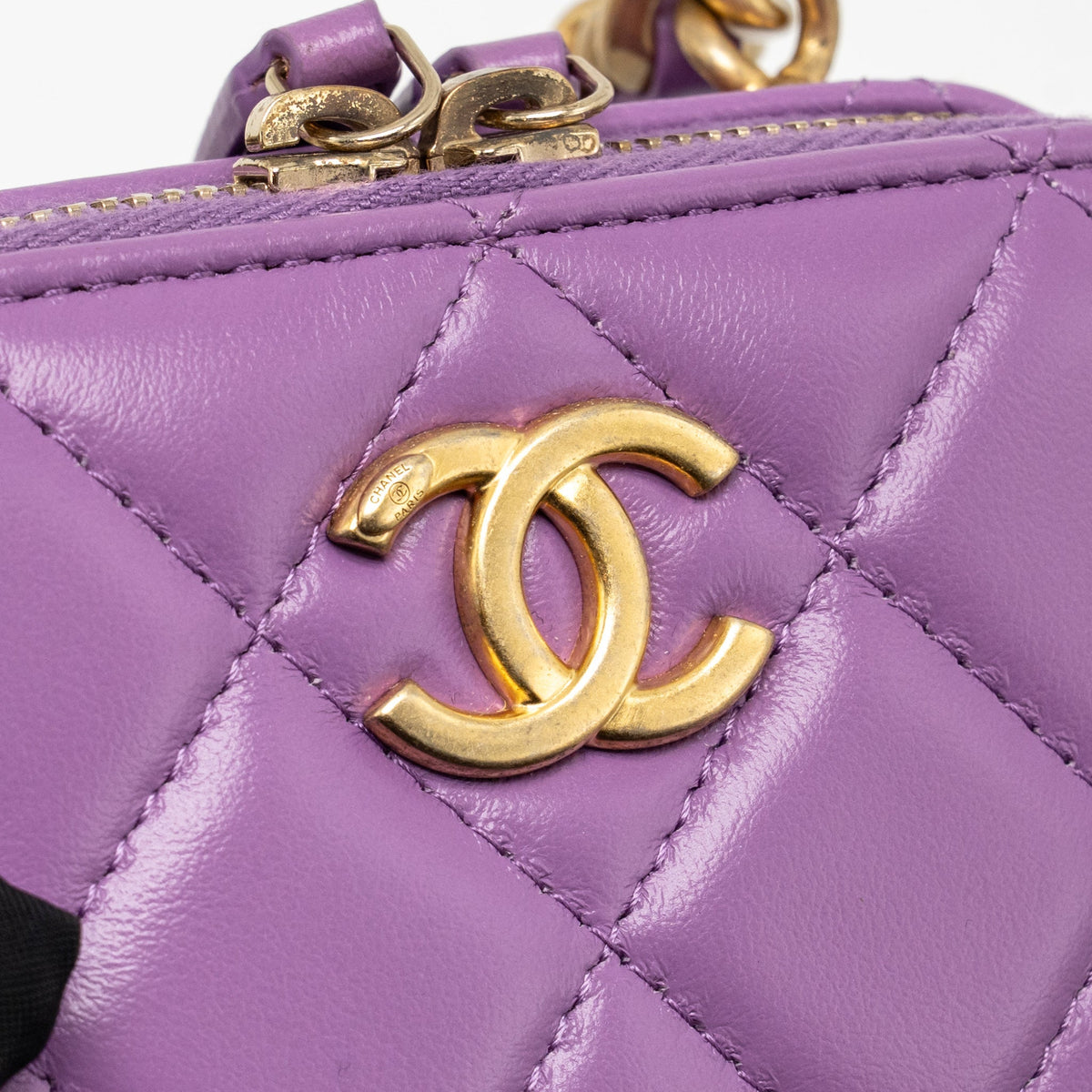 Chanel 22S CC Clutch with Chain Lambskin Purple GHW