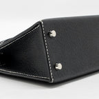 Hermes Mini Kelly II Special Order Chèvre Mysore Black/Lime SHW