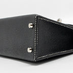 Hermes Mini Kelly II Special Order Chèvre Mysore Black/Lime SHW