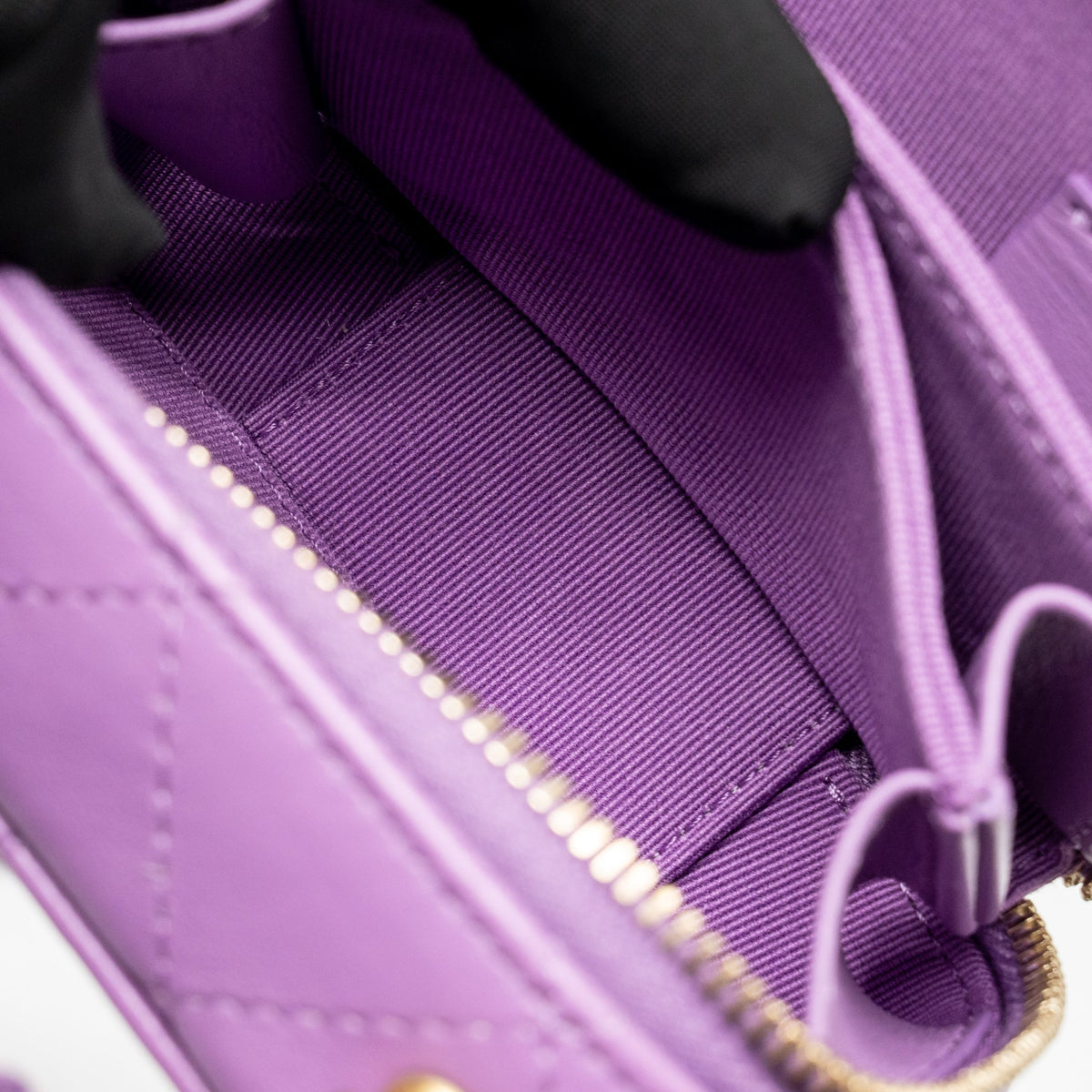 Chanel 22S CC Clutch with Chain Lambskin Purple GHW
