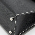 Hermes Mini Kelly II Special Order Chèvre Mysore Black/Lime SHW