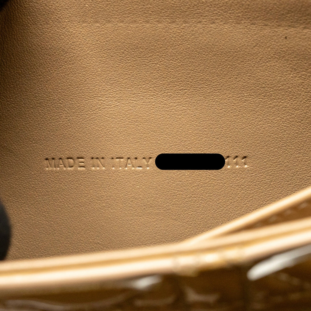 DIOR MISS DIOR WALLET ON CHAIN CANNAGE PATENT BEIGE LGHW