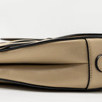 DIOR MEDIUM SADDLE BAG GOATSKIN BEIGE GHW