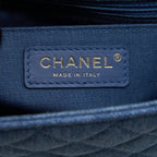 CHANEL 22C DENIM PEARL CRUSH MINI SQUARE FLAP BAG