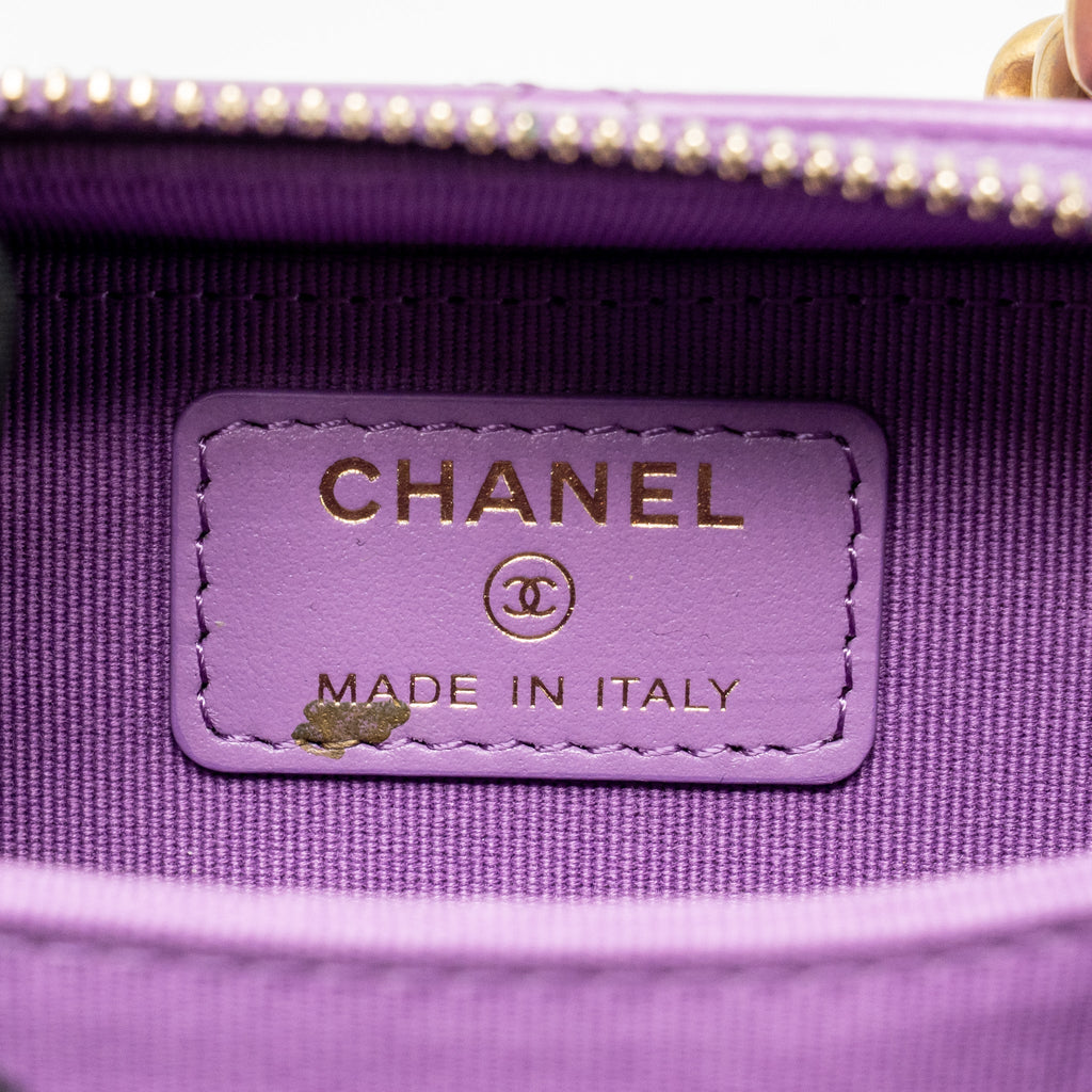 Chanel 22S CC Clutch with Chain Lambskin Purple GHW