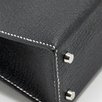 Hermes Mini Kelly II Special Order Chèvre Mysore Black/Lime SHW