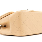 CHANEL 22C MINI SQUARE FLAP BAG LAMBSKIN BEIGE LGHW (MICROCHIP)