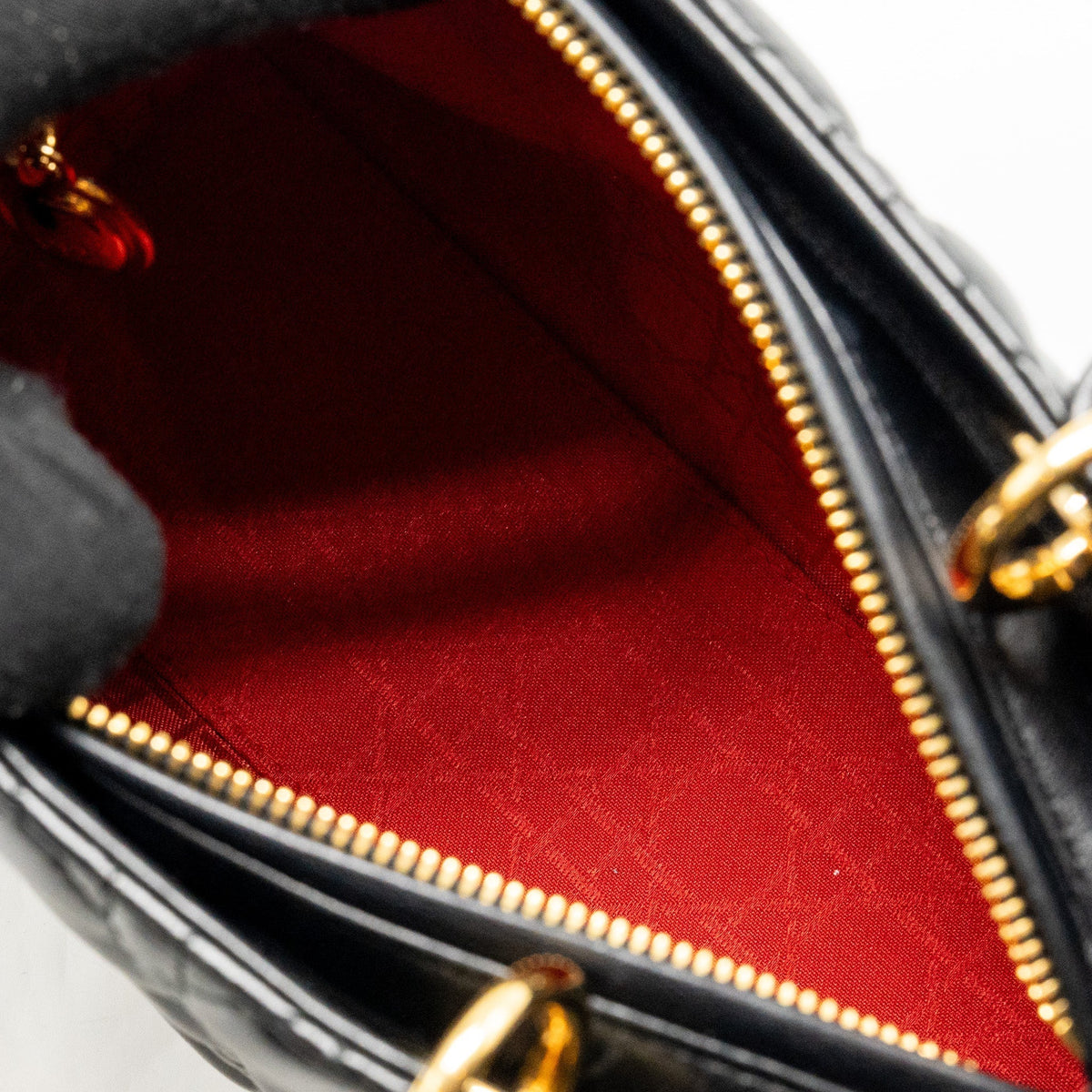 DIOR MEDIUM LADY DIOR LAMBSKIN BLACK GHW