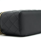 CHANEL CAVIAR LONG VANITY WITH CHAIN CAVIAR BLACK LGHW