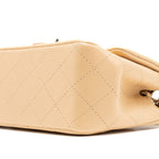 CHANEL 22C MINI SQUARE FLAP BAG LAMBSKIN BEIGE LGHW (MICROCHIP)