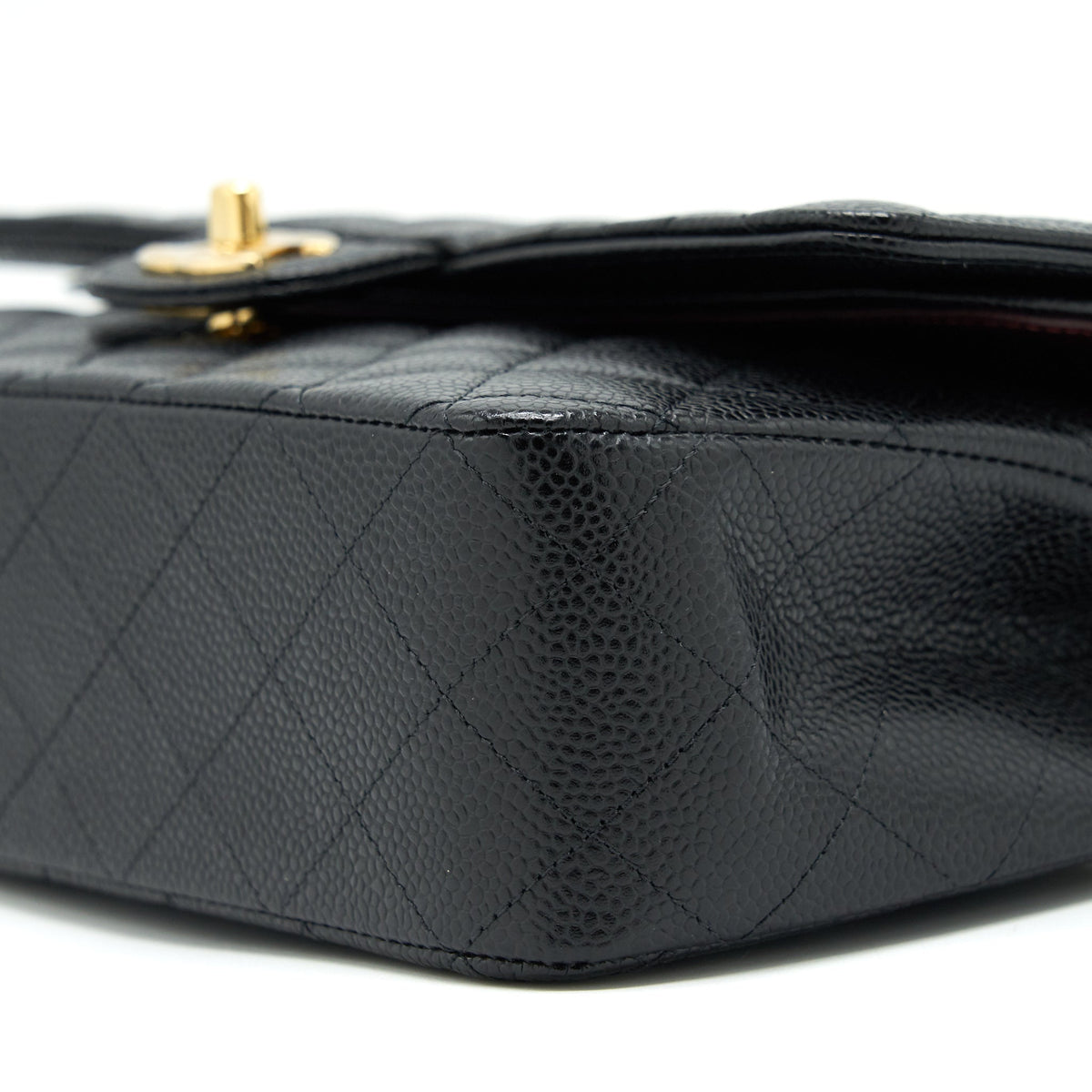 CHANEL MEDIUM CLASSIC DOUBLE FLAP 25CM CAVIAR BLACK GHW (MICROCHIP)