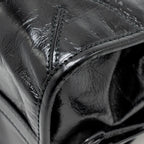 PRADA BONNIE MEDIUM LEATHER HANDBAG CALFSKIN BLACK GHW