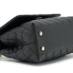 CHANEL 22P SMALL COCO HANDLE CAVIAR BLACK LGHW (MICROCHIP)