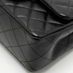 CHANEL MINI RECTANGULAR FLAP BAG LAMBSKIN BLACK SHW (MICROCHIP)