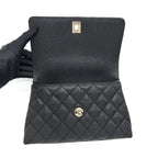 CHANEL 22P SMALL COCO HANDLE CAVIAR BLACK LGHW (MICROCHIP)