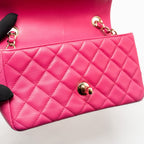 Chanel Mini Rectangular flap bag lambskin pink GHW
