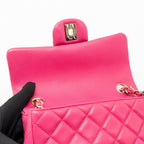 Chanel Mini Rectangular flap bag lambskin pink GHW