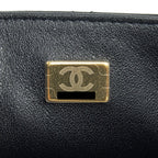 CHANEL MINI SQUARE FLAP BAG LAMBSKIN BLACK LGHW (MICROCHIP)
