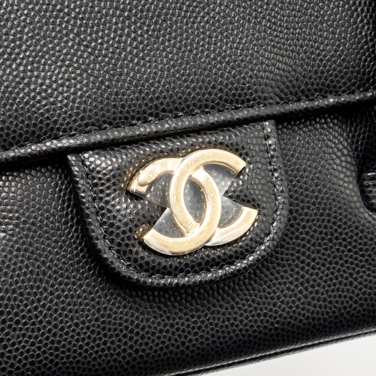 Chanel Preppy Coco Clutch with Leather Strap Grained Shiny Calfskin Black GHW (Microchip)