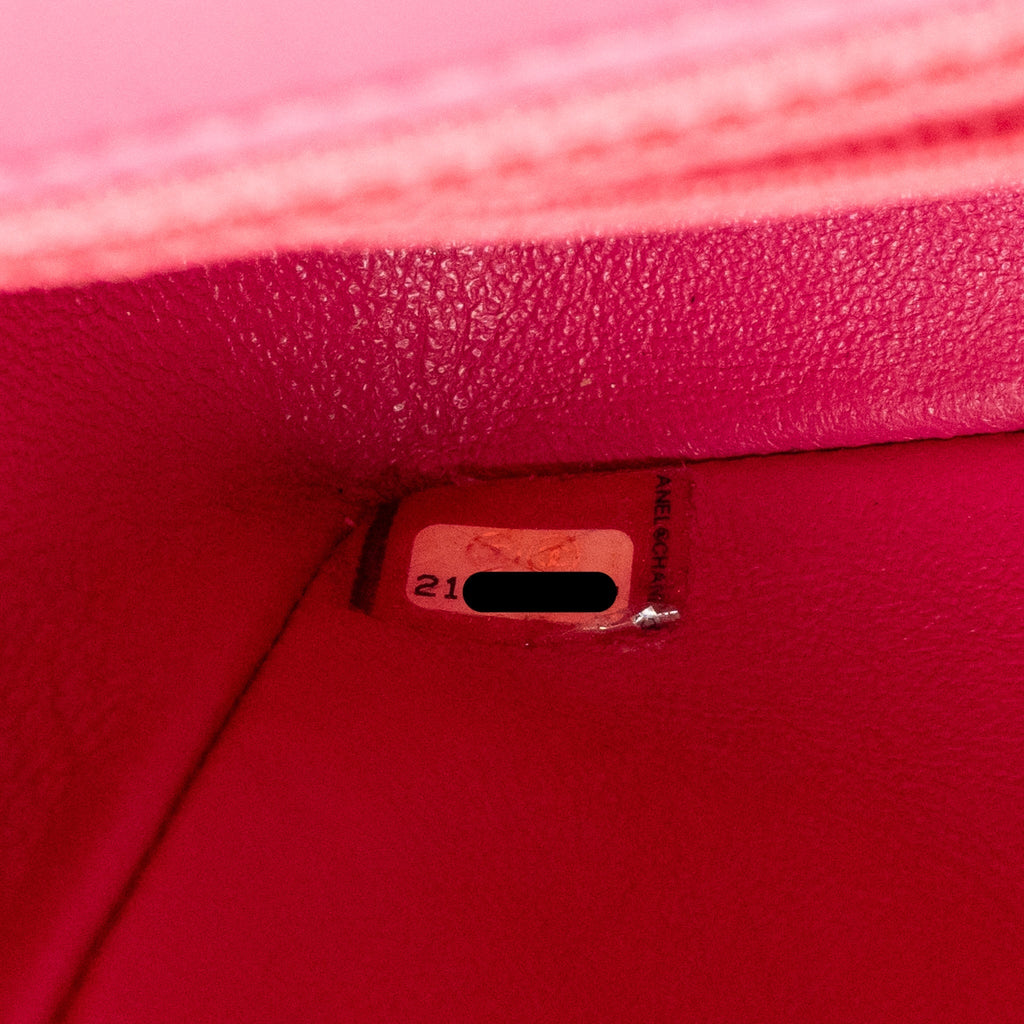 Chanel Mini Rectangular flap bag lambskin pink GHW